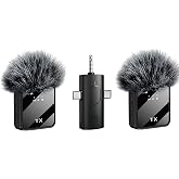 Daytona K9-Y2 Kablosuz Taşınabilir 3 In1 Yaka Mikrofonu T&uuml;yl&uuml; Mini Mic Tak ve &Ccedil;alıştır Canlı Yayın Vlog Kablosuz Yaka &Ccedil;ift Ve