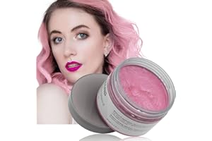 Temporary Hair Wax Colour, OCHILIMA Pink Hair Wax Hair Style Dye Mud, Natural Ingredients Washable Hair Styling Cream for Men Women Coloring Wax 120g /4.23 Oz