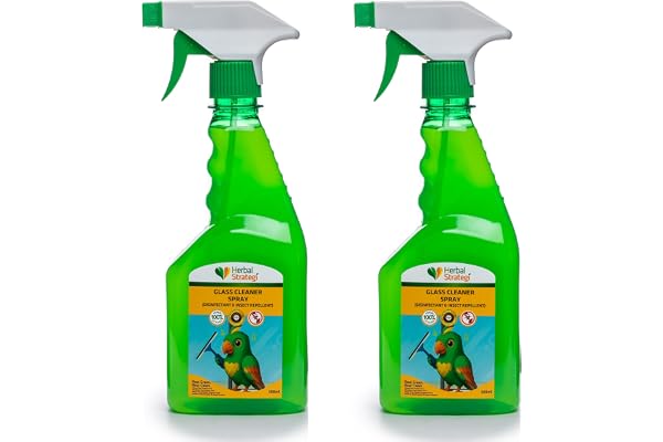 Herbal Strategi Glass Cleaner Spray Made With Lemongrass, Bhutika Oil, Devadaru Oil, Sarala Oil, 500Ml (Pack Of 2)