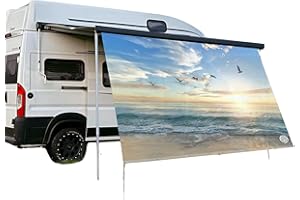 CAMPIDOO Textile Sonnensegel | SEEWMÖWE Fotodruck | Sonnen- und Sichtschutz | Markisen Vorderwand | Kederleisten Befestigung | Camping Zubehör (300cm)