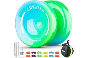 SHUNGRU Dual Purpose Yoyo K2 Blue Green, Responsive Yoyo for Kids Beginners, Plastics Yo-Yo Professional Trick Yoyos with Unresponsive Yo yo Bearing
