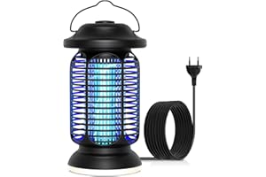 EUQQZU Lampe Anti Moustique, 4000V Tue Mouche Eléctrique avec lumière LED, 20W Appareil Anti Moustique UV, IPX4 étanche, Piège à Moustique Insectes Moucherons pour Extérieur Intérieur