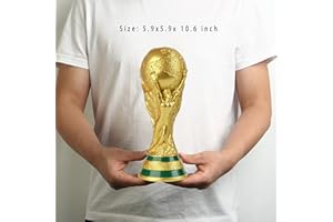 LNGODEHO Replica trofeo della Coppa del Mondo 2022, premio commemorativo per fan di calcio in resina, souvenir per camera da letto, ufficio, decorazione da scrivania (27 cm)