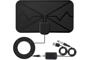 Lechnical Antena de TV Digital para Interiores 4K de 3600 Millas con Amplificador de señal Antena Digital de TV HD DVB-T para más canales