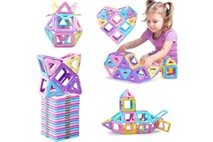 FULFANLIY Magnetische Bausteine 38 Teile Magnete Magnet Spielzeug Kinder Magnetspielzeug Magnetbausteine Set Magnetspiele für Kinder Weihnachten Geburtstags Geschenk ab 3 4 5 6 7 8 Jahre Junge Mädchen