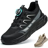 BAXIWUY Safety Shoe Men Women Work Shoes Lightweight Comfortable Safety Sneakers with Steel Toe Caps Breathable Non-Slip Work