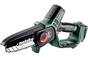 metabo Akku-Gehölzsäge MS 18 LTX 15-18V, 15 cm Schwertlänge - Ideal für Baumschnitt und Grünschnitt, hohe Kettengeschwindigkeit - Leicht und handlich - Inkl. metaBOX