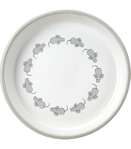 Trixie Keramische Voerbak Voor Katten – 0,3 Liter, ø 11 Cm – Zilver/wit, Alleen Voor Droogvoer 2 miniatura