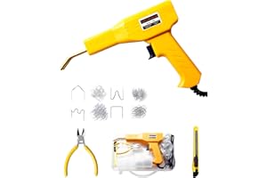 LUNEKUCK Soudure Plastique 50W Kit Reparation Plastique avec 400 Agrafes Soudage Plastique Machine pour Pare Choc - Soudeur Plastique Soudure Agrafeuse pour Réparation Carrosserie Carénage Moto