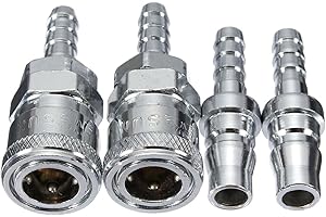 GOZAR Maschio Femmina 8Mm Gas Tubo in Rame Ugello Sgancio Rapido Connettore Caravan BBQ Sh + PH