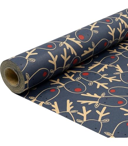 Rouleau Papier Cadeau Kraft Étoiles 15m X 43cm + Ficelles Jute - Emballage Noël Écologique & Chic
