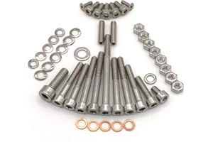 SCHRAUBEN-HUPE Simson Schwalbe Motor Schraubensatz für KR51/1 mit Handschaltung Motor M53/1 KH Zylinderschrauben mit Innensechskant aus Edelstahl V2A, 46 teilig