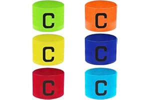 CHENYU 6 Stück KapitäNsbinde Verstellbare Größe, Gummizug Armband Klettverschluss Armbinden Geeignet für Viele Sportarten