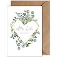 Produktbild von Hochzeitskarte Zur Hochzeit Mit Auto Luftballons Just Married Schriftz In Gold Und Weiss