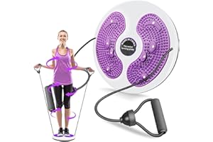 Nhcuijun Waist Twisting Disc Shaping Adjustable Waist Trainer Twisting Disc with Handles,Waist Whisper Exercise Massage Foot Sole for Home Fitness Gym Equipment