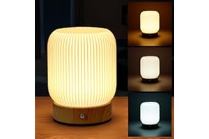 GEOKILO Touch Lamps Bedside, LED Table Lamp, Eye Caring Kids Bedroom Night Light with Dimmable, 3000mah Cordless Lamp USB Rechargeable Lamps, Night Light Baby for Baby Nursing Bedroom Living Room (Warm)