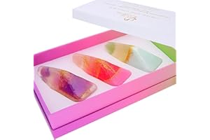 LIA CHAHLA LONDON Crystal Soap Gift Set for Women | Infused with Genuine Heart-Shaped Crystals for Body and Soul | Vegan Organic | Surprise in a Soap Christmas Gifts (80 g, Set of Three)