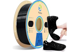 YOUSU TPU Filament 1.75mm, 95A TPU, Précision dimensionnelle +/- 0,03 mm, 1kg(2,2lbs)/Bobine, Flexible TPU Noir