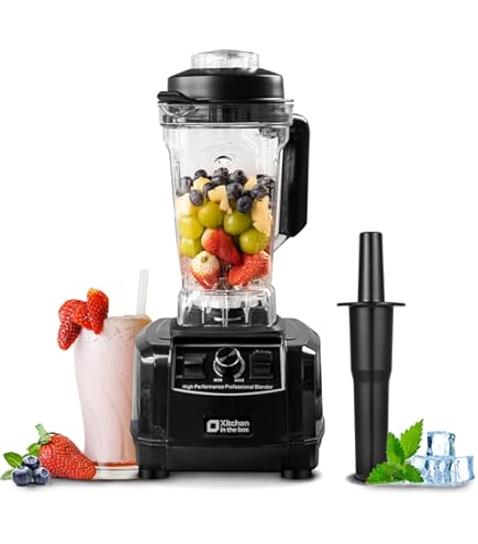 KitchenMasters Smoothie Blender Met Glazen Kan - 1,5 Liter - 1200 Watt Smoothie Maker