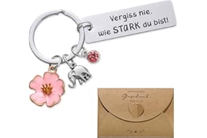 MEJOSER Geschenke für Frauen Beste Freundin Mutmacher Geschenk Schlüsselanhänger mit Gravur Gute Besserung Geschenke Mama Schwester Kollegin Geburtstagsgeschenk Weihnachtsgeschenke für Frauen