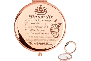 QWZIFY 18. Geburtstag Mädchen Geschenke Zum 18 Geburtstag Mädchen Geburtstagsgeschenk 18 Jahre Mädchen Taschenspiegel Geschenke 18 Jährige Mädchen 18. Geburtstag Geschenk Lustig Geschenk 18 Geburtstag Frau