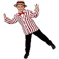 Child's 1920's Barbershop Blazer Jacket - Red and White Striped Jacket - Perfect for Fancy Dress Events