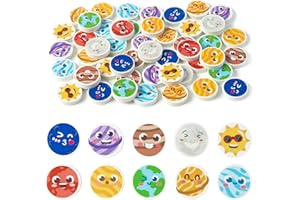 Haooryx 60Pcs Solar System Mini Cute Eraser for Kids Novelty Outer Space Pencil Eraser Set 3D Puzzle Colorful Rubber Eraser Student Homework Reward Classroom Prizes Birthday Gift Filler Party Supplies