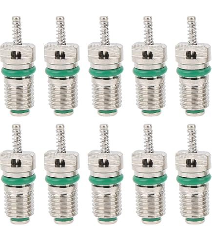 Kit De Noyaux De Valve Climatisation Auto - Compatible Plupart Véhicules - Pièces De Rechange Métalliques - Pour Atelier Ou Bricoleur