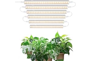 Barrina T5 1FT Grow Lights for Indoor Plants, Yellow, Full Spectrum Sunlight, 30W(6 x 5W) Linkable Indoor Plant Lights, LED Grow Light Strip with Switch, Plug and Play, 6 Packs