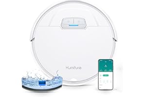 HONITURE Robot Aspirateur Laveur Poils Animaux, G20 Aspirateur Robot 3 en 1, 4000PA, Alexa/WiFi/APP, Idéal pour Tapis Sols Durs, Ultra-Mince Silencieux