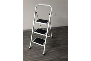 XINNG Escabeau Pliant 3 marches léger Multi-usages pour la Maison, Le Jardin, l'entrepôt, la Cuisine, escabeau en Acier, capacité maximale de 150 kg/330 LB