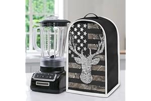 Poceacles Camo Bandiera Americana Deer Pattern Kitchen Blender Copri Polveri, Stand Mixer o Coffee Maker Copertura Elettrodomestico Cucina Elettrodomestico Copertura antipolvere