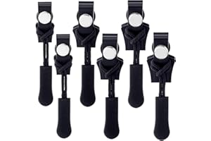 Cremallera Reparación, Frundoo Reparador Cremallera Universal, Ajustable Zipper Repair Kit, 3 Tamaños Cursor Cremallera Tirador Detachable Zipper para Chaqueta, Bolso, Maletas, Mochilas (6pcs)