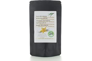 VAYNILLA Vainas de vainilla Bourbon (20 unidades - 12-13 cm) 100% natural de Madagascar, frescas y jugosas, alto contenido de vainilla, vainilla gourmet superior