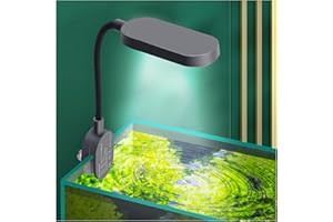 boxtech Aquarium Light Full Spectrum Fish Tank Light Clip on Fish Tank USB 360° Rotation Lighting for Freshwater Tank（5W） [Energy Class F]