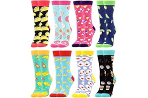 BONANGEL Chaussettes Fantaisie pour Femme,Chaussettes Chatte Fille,Lot de Chaussettes Animaux,Chaussettes Fruits
