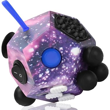 Set De 2 Juguetes Anti-estrés – Cubo Fidget Con 6 Módulos Y Almohadilla Fidget Con 8 Funciones, Ideales Para La Oficina, Aula Y Viajes