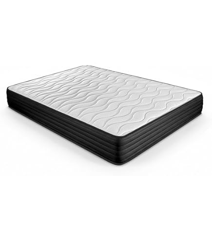 DUÉRMETE ONLINE Visco-elastisch matras, omkeerbaar, 105 x 180 cm, stevig en comfortabel, ergonomisch, dikte 21 cm, mijtdicht, antibacterieel en hypoallergeen, wit