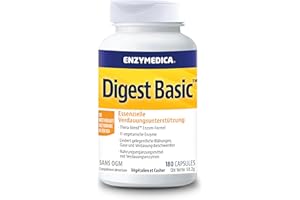 ‎ENZYMEDICA Enzymedica Digest Basic, Enzymformel, reduziert Blähungen und Völlegefühl, verbessert die Nährstoffaufnahme und Energie, glutenfrei, milchfrei, 180 Kapseln