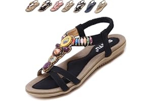 Acfoda Sandalias Planas Mujer Verano Casual Comodos Zapatos de Playa Talla 36-44