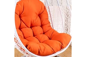 PING BU Coussin de balancelle imperméable et épais - Coussin de dossier pour balancelle de jardin uniquement - Coussin anti-salissures, durable et confortable (orange, imperméable)