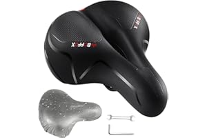 BOFFOX Sella Bici MTB Comoda Morbido in Gel Sella Bicicletta Uomo Donna Ergonomico Impermeabile e Traspirante Ampia Sellino Bici Adatto per Bici da Corsa,Mountain,City Bike
