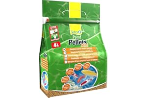 Tetra Pond Pellets Mini – Alimentation Quotidienne idéale pour tous les Petits Poissons de Bassin jusqu’à 15 cm – Mini Granules Enrichis en Oligo-éléments, Vitamines essentiels, Caroténoïdes – 4 L