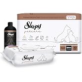 Sleepy Petcare Bakım Seti (30'lu Pet Bakım &Ouml;rt&uuml;s&uuml; + 60 Yaprak Islak Havlu + 500 ml Şampuan)