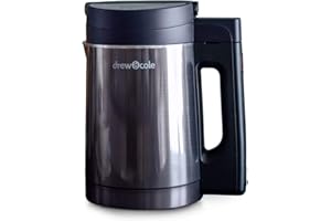 DREW & COLE Drew&Cole Soup Chef Pro 1.6L 1000W- Stainless Steel Soup Maker with 8 Functions - Delay Timer Setting - Digital LED Display - 5 Large Servings - Self-Cleaning - Cooks, Steams, Blends & Sautes