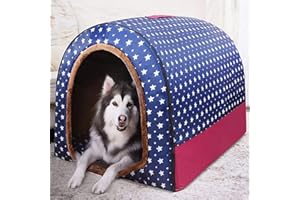 DG Catiee Cuccia per cani di taglia XL, cuccia per cani di taglia grande e grande, cuccia per gatti e animali domestici, per interni ed esterni (L(60 x 48 x 43 cm), A)