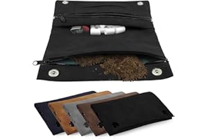 BOUFEIDA Tabaktasche Leder drehertasche für 30g, Tabakbeutel für tabak Drehtabak, Drehtabak Tasche, Tobacco Pouch