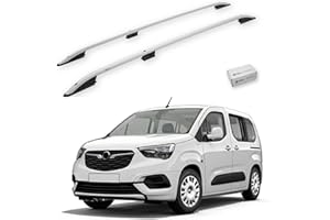 ‎TURTLE TURTLE kompatibel mit Opel Combo Life 2019-2024 / Langes Version Crown Dachreling | GRAU