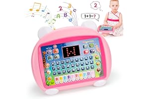 APPOFT Toddler Toys for Girls Age 1 2 3 4, Kids Birthday Gifts for 1-2-3 Year Old Girl Kid Educational Learning Toys for 1-4 Year Olds Toddlers Electric Interactive Tablet Toys for 1 2 3 Year Old Girls Boy