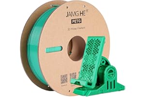 Filament PETG - Pour imprimante 3D - JAMG HE - 1,75 mm - 1 kg de précision +/- 0,02 mm, bobine de filament PETG - Pour recharges d'impression 3D (1 kg, vert)